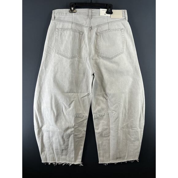 CITIZENS OF HUMANITY Horseshoe high-rise barrel-leg jeans Size 32 Light Grey - Picture 6 of 12